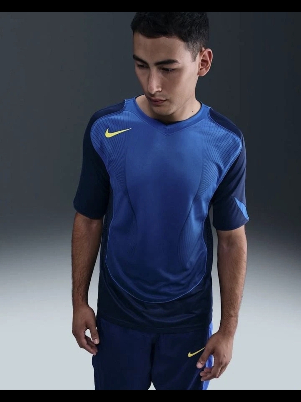 Nike Total 90 Retro DRI-FIT Soccer Jersey Navy Blue HV1178-410 Men's Sz XL New